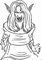 Vampire Coloring Pages Girl Printable sketch template