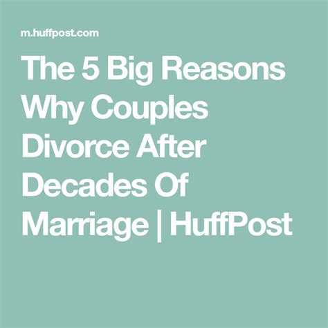The 5 Big Reasons Why Couples Divorce After Decades Of Marriage