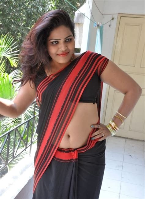 Sitara Telugu Model Hot Saree Picture Shiner Photos