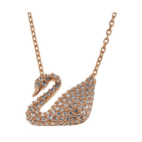 swarovski crystal pave swan necklace swarovski ladies jewelry