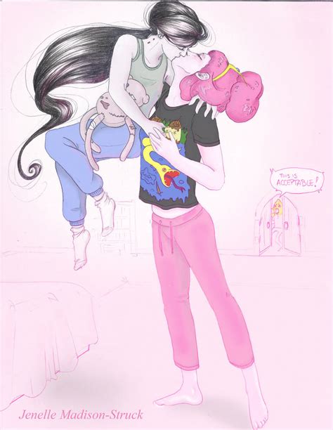 Marceline And Princess Bubblegum Kiss By Jenelleart On