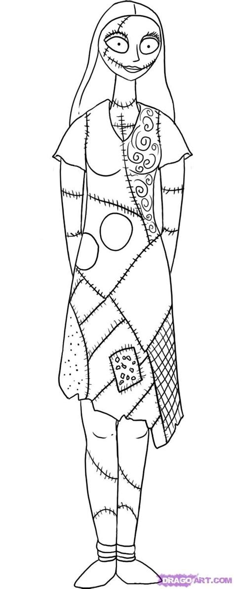 sally nightmare  christmas coloring pages nightmare