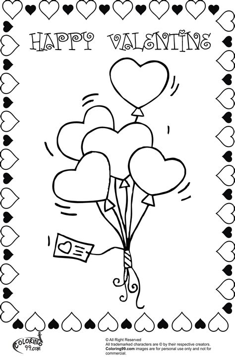 valentine balloon coloring pages coloring pages