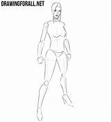 Draw Mystique Step Next Lips Nose Vertical Second Line Go Her sketch template