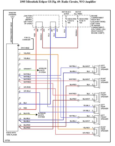 mitsubishi eclipse radio wiring diagram collection