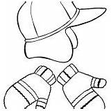 Mittens Coloring Pages Pair Hat Three sketch template