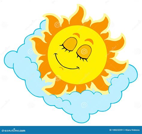 sleeping sun  cloudy pillow royalty  stock images image