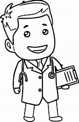 Doctor Clipart Drawing Tools Coloring Outline Cartoon Community Helpers Pages Clip Colouring Preschool Kids Cliparts Print Wecoloringpage Gacha Hospital Getdrawings sketch template