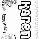 Karen Coloring Name Pages Girls Names Posters sketch template