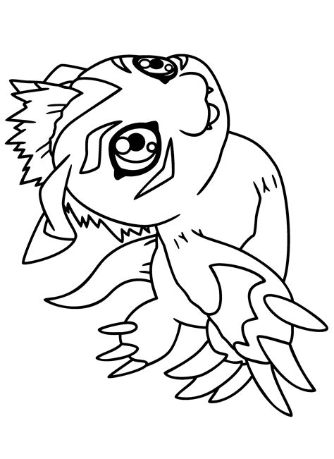 coloring page digimon coloring pages  cute coloring pages