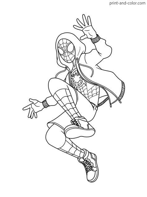 spider verse coloring pages