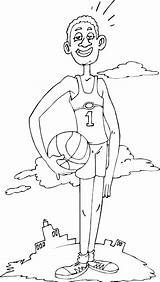 Tall Coloring Short Basketball Player Template Pages People sketch template