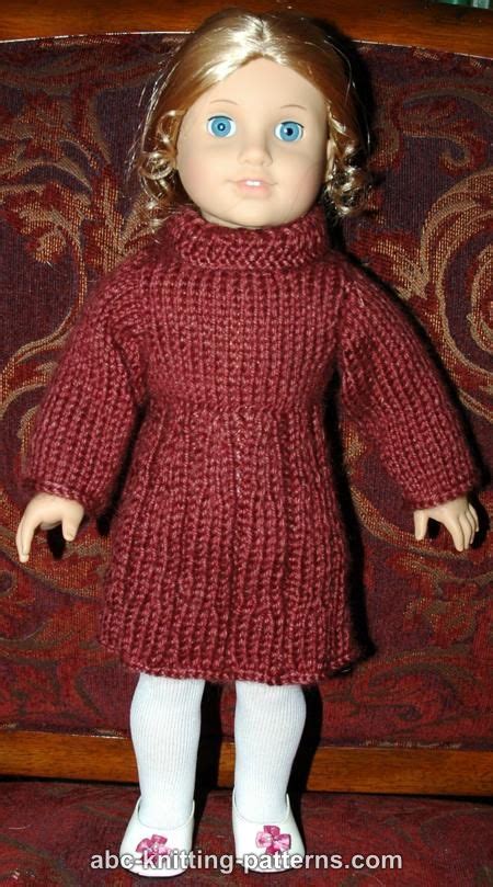 abc knitting patterns american girl doll dress