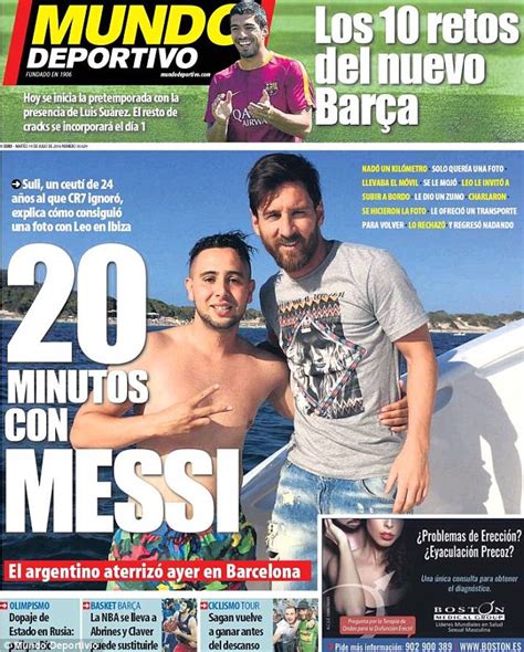 Lionel Messi Fan Swims 1km To Meet Barcelona Star On His