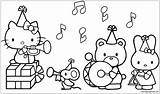 Kitty Hello Coloring Pages Printable Music Birthday Colouring Kids Concert Color Ballerina Print Sanrio Coloringpagesonly Online Song Band Cartoon Library sketch template