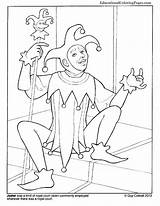 Coloring Jester Pages Clowns Book Printable Getdrawings Template Educationalcoloringpages sketch template