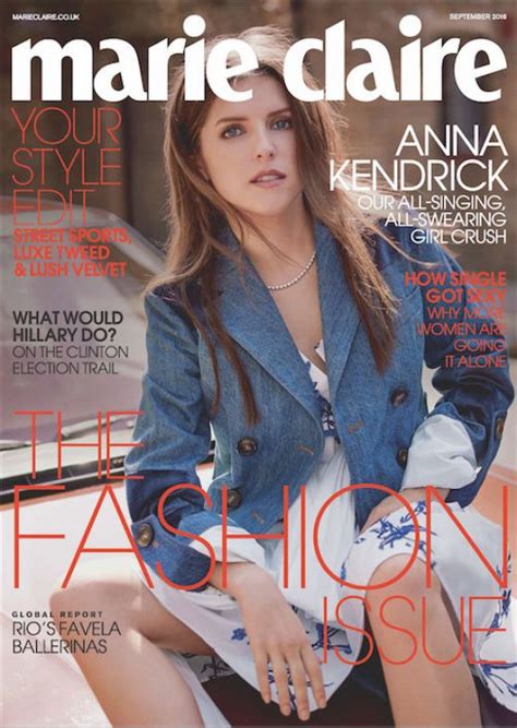 Anna Kendrick Marie Claire Magazine Uk September 2016
