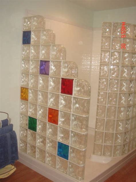 double  glass block wall designs kitchen bath office partition wall columbus cleveland