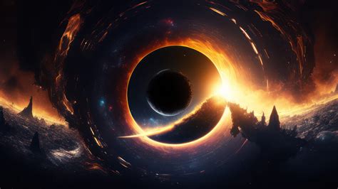 mysterious black hole ai generated  wallpaper