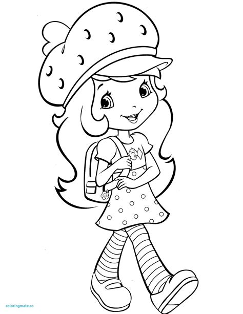 strawberry coloring page at free