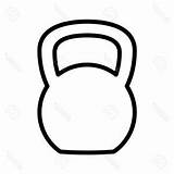Drawing Weight Kettlebell Clipartmag Gym sketch template