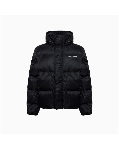 daily paper synthetic epuffa puffer jacket  black blue  men lyst