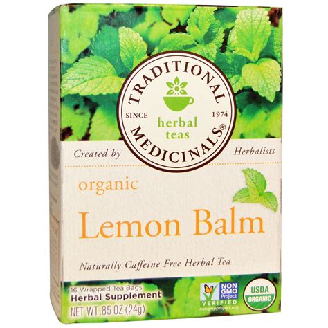 Traditional Medicinals Herbal Teas Organic Lemon Balm Naturally