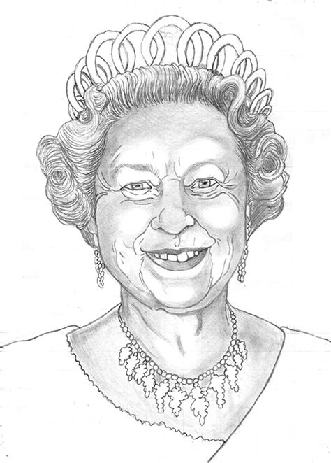 queen elizabeth drawing  getdrawings