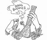 Weed Marijuana Cannabis Bongs Sheet Dragons sketch template