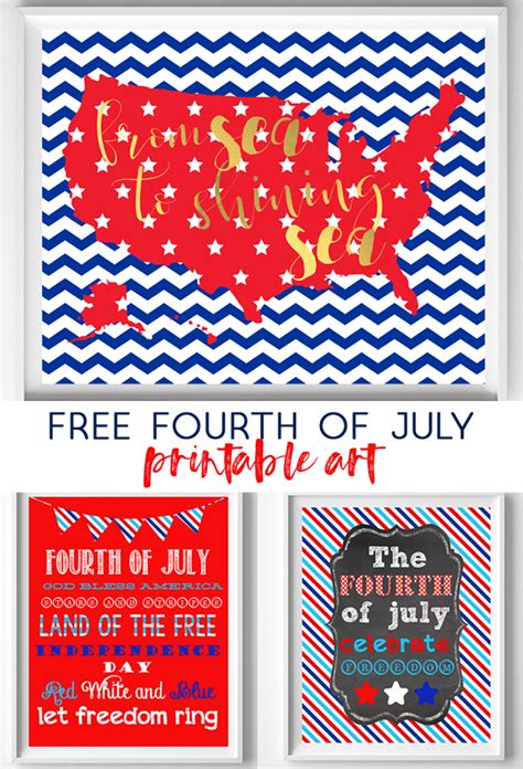 fourth  july  printable art  crafty