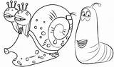 Larva Mewarnai Snail Pintar Coloringpagesfortoddlers sketch template