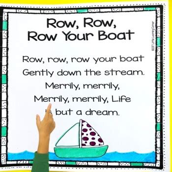row row row  boat printable nursery rhyme poem  kids tpt