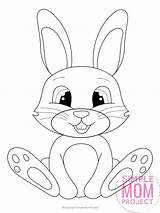 Bunnies Easter sketch template