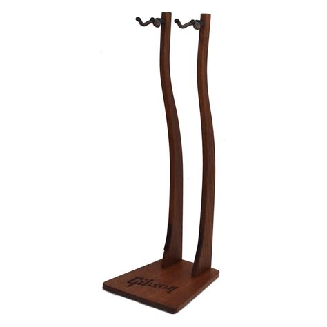 gibson handcrafted mahogany doubleneck guitar stand  gearmusic