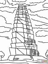 Babel Turm Babele Turmbau Biblia Supercoloring Malvorlagen Kirche Niños Bibel Babylon Recortar Toren Pisa Kinderaktivitäten Wege Páginas Trueway Templo Popular sketch template