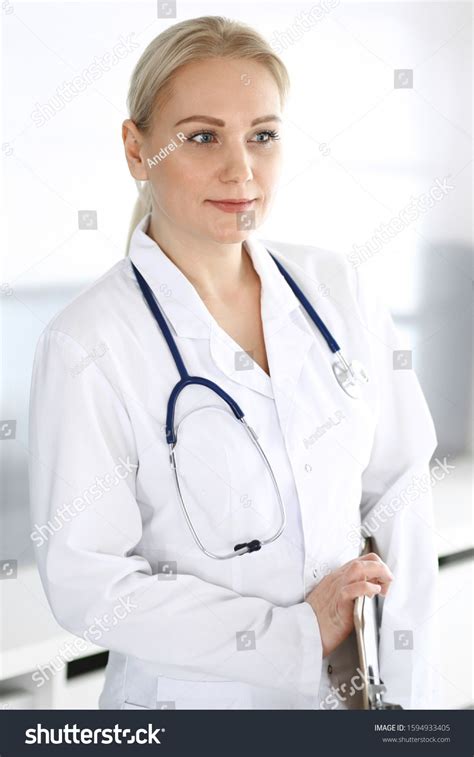 Doctor Woman Adult Standing Straight In Hospital Office Portrait