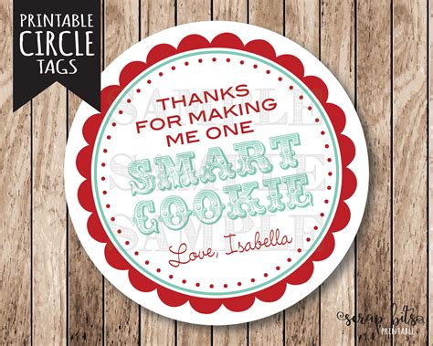personalized printable   making   smart cookie