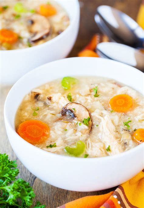 Slow Cooker Chicken And Rice Soup I Wash You Dry
