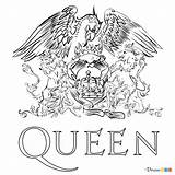 Queen Logos Draw Bands Band Drawing Logo Tattoo Drawdoo Drawings Choose Board Step sketch template