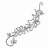 Vine Stencils Lillies sketch template