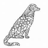 Faciles Zentangle Quilling Coloreando Debuda Labrador sketch template