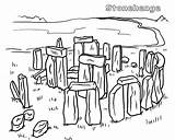 Coloring Stonehenge Pages Stone Places Printable Sacred Pagan Para Colorear Wiccan Clipart Sheets Dibujos Kids Color Mundo Del Monumentos Colorings sketch template