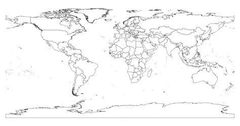 carte du monde vierge world map outline  printable world map