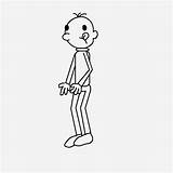 Wimpy Kid Diary Coloring Pages Greg Heffley Print Drawing Popular sketch template
