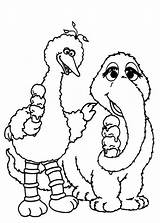 Coloring Sesame Street Pages Bird Big Printable Kids Color Elmo Snuffy Colouring Ice Cream Drawing Mammoth Rocks Print Eating Sheets sketch template