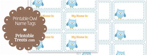 printable owl  tags printable templates