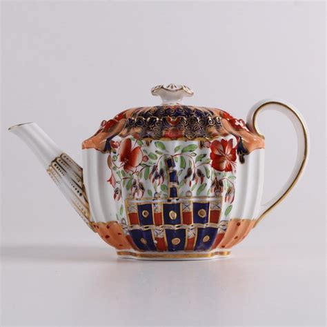 antique copeland imari porcelain teapot circa    century