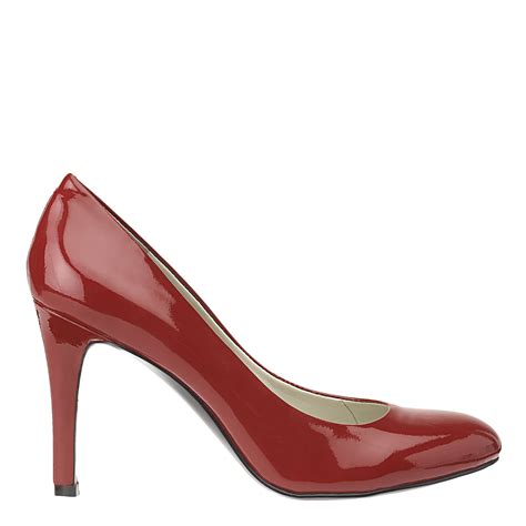Lyst Nine West Caress Round Toe High Heels In Red