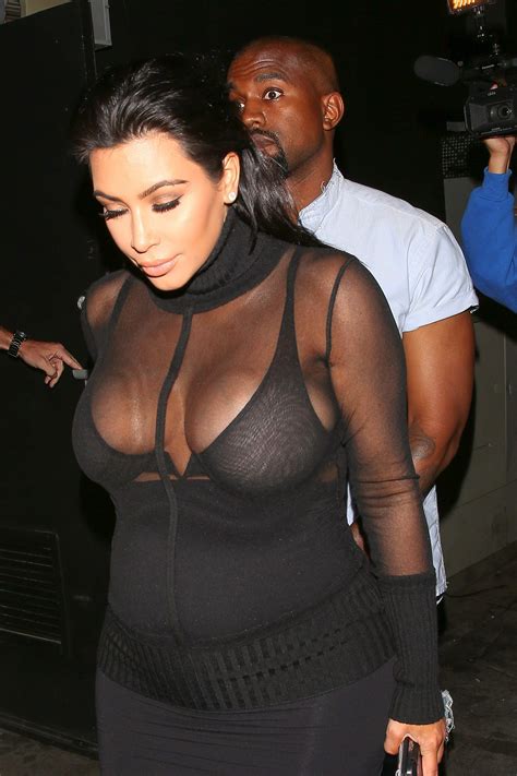 Kim Kardashian See Through To Bra Cleavage 12 Celebrity