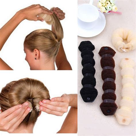 2pcs Set Fashion Hair Donut Bun Maker Hair Styling Tools Magic Hairband